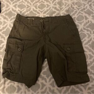 Green cargo shorts
